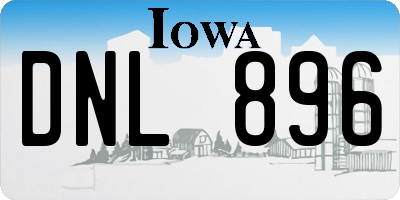 IA license plate DNL896