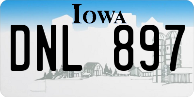 IA license plate DNL897