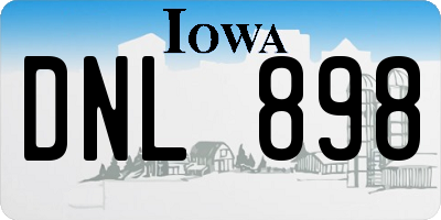 IA license plate DNL898