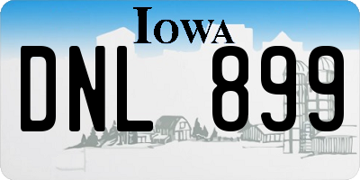 IA license plate DNL899