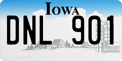 IA license plate DNL901