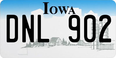 IA license plate DNL902