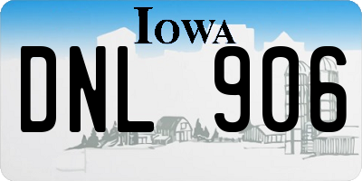 IA license plate DNL906