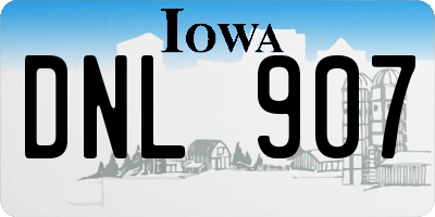 IA license plate DNL907