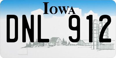 IA license plate DNL912