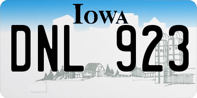IA license plate DNL923