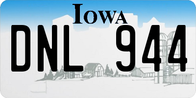 IA license plate DNL944