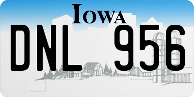 IA license plate DNL956