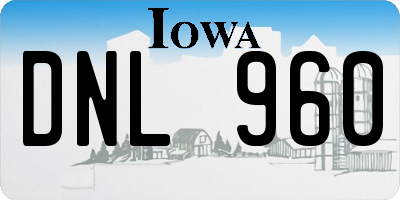 IA license plate DNL960