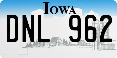 IA license plate DNL962