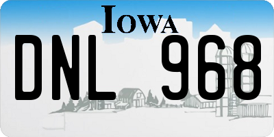 IA license plate DNL968