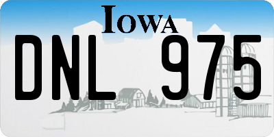 IA license plate DNL975