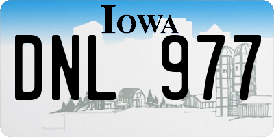 IA license plate DNL977