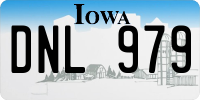 IA license plate DNL979