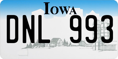IA license plate DNL993