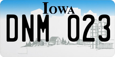 IA license plate DNM023