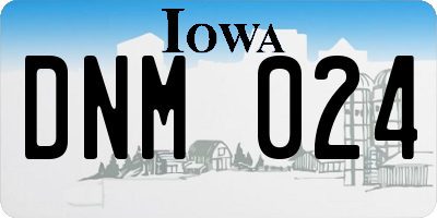 IA license plate DNM024
