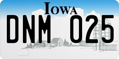 IA license plate DNM025