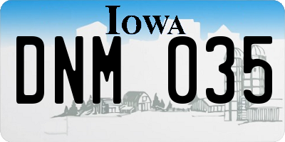IA license plate DNM035