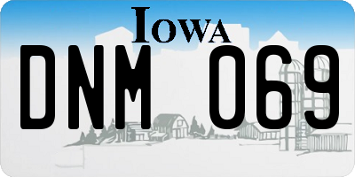 IA license plate DNM069