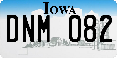 IA license plate DNM082