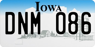 IA license plate DNM086