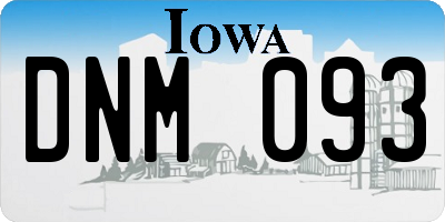IA license plate DNM093