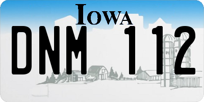 IA license plate DNM112