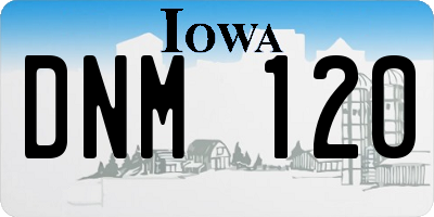 IA license plate DNM120