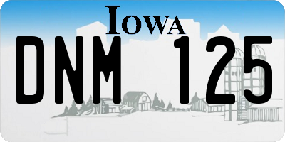 IA license plate DNM125