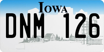 IA license plate DNM126