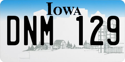 IA license plate DNM129