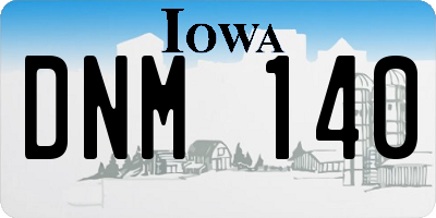IA license plate DNM140