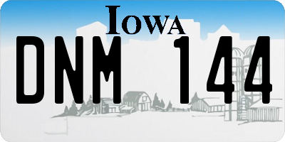 IA license plate DNM144