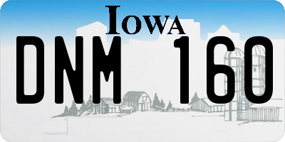 IA license plate DNM160