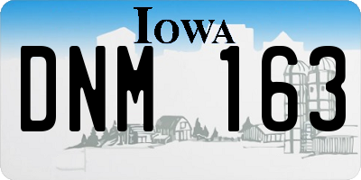 IA license plate DNM163