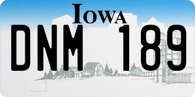 IA license plate DNM189