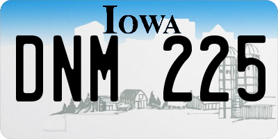 IA license plate DNM225