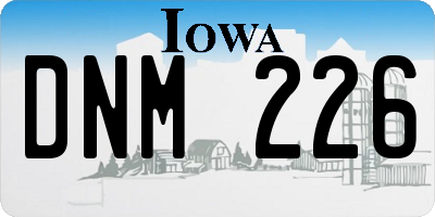 IA license plate DNM226