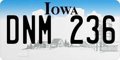 IA license plate DNM236