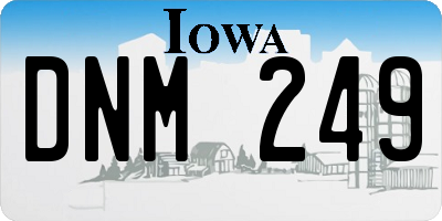 IA license plate DNM249