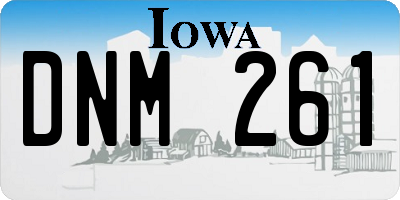 IA license plate DNM261
