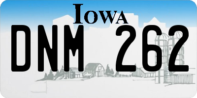 IA license plate DNM262