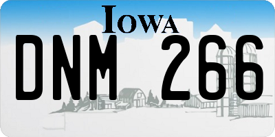IA license plate DNM266
