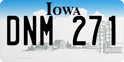 IA license plate DNM271
