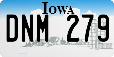 IA license plate DNM279