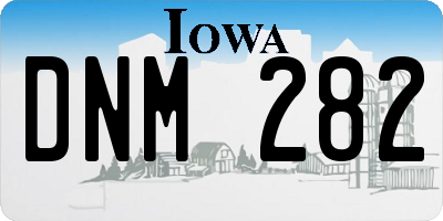 IA license plate DNM282