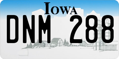 IA license plate DNM288
