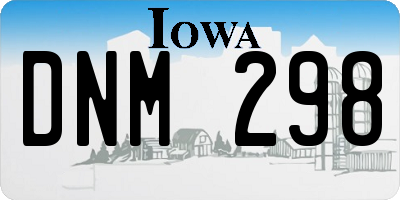 IA license plate DNM298