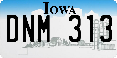 IA license plate DNM313